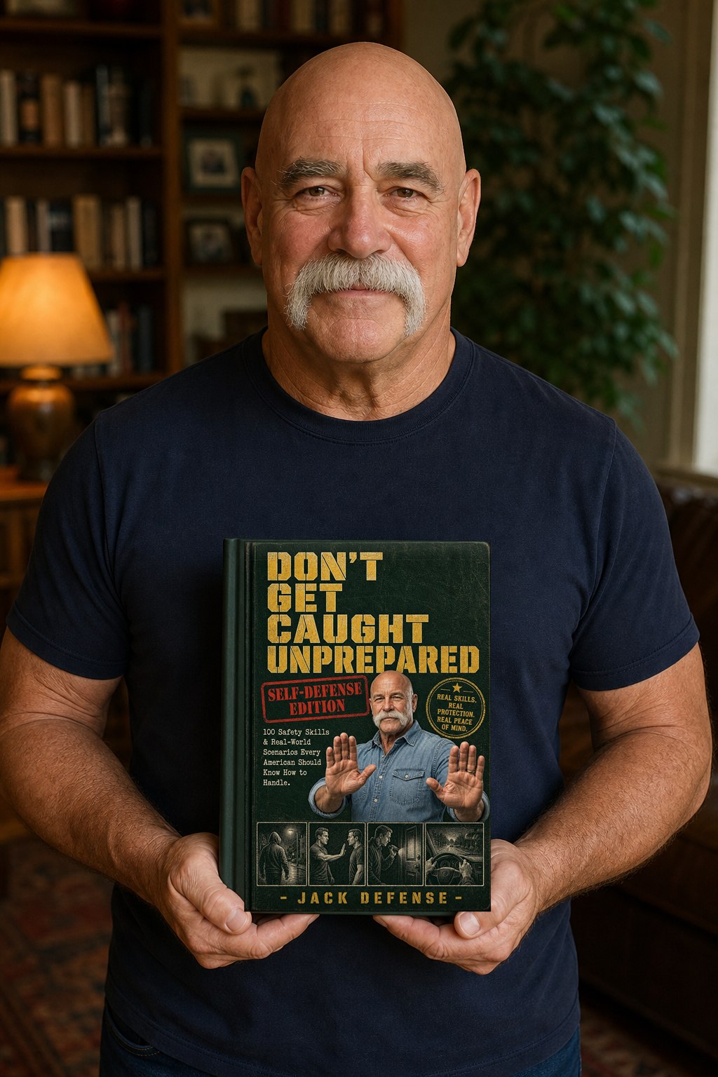 Jack Defense holding his book